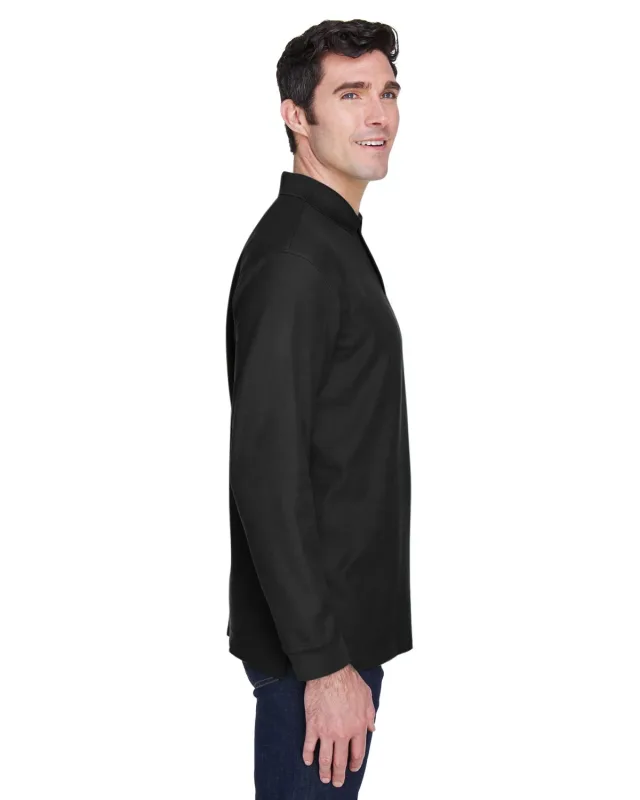 Devon & Jones Men's Pima Piqué Long-Sleeve Polo — view 21