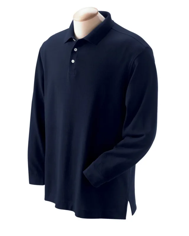 Devon & Jones Men's Pima Piqué Long-Sleeve Polo — view 26