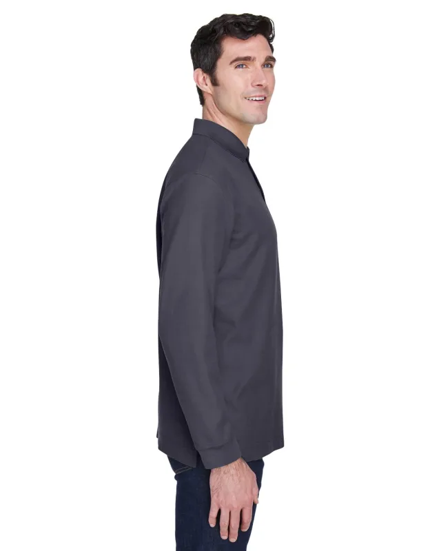 Devon & Jones Men's Pima Piqué Long-Sleeve Polo — view 28