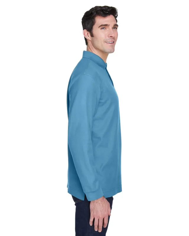 Devon & Jones Men's Pima Piqué Long-Sleeve Polo — view 7