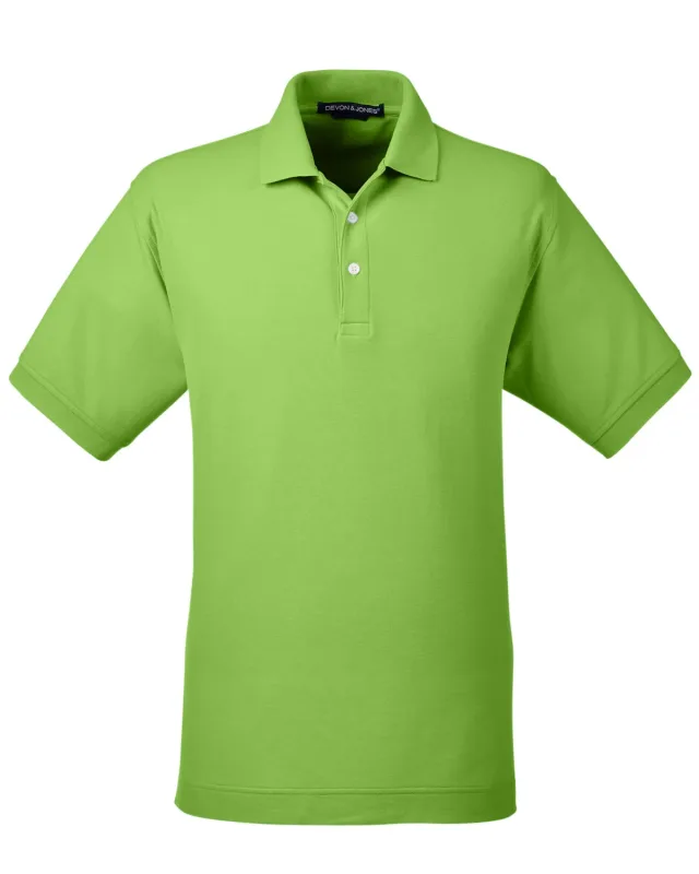 Devon & Jones Men's Pima Piqué Short-Sleeve Polo — view 12