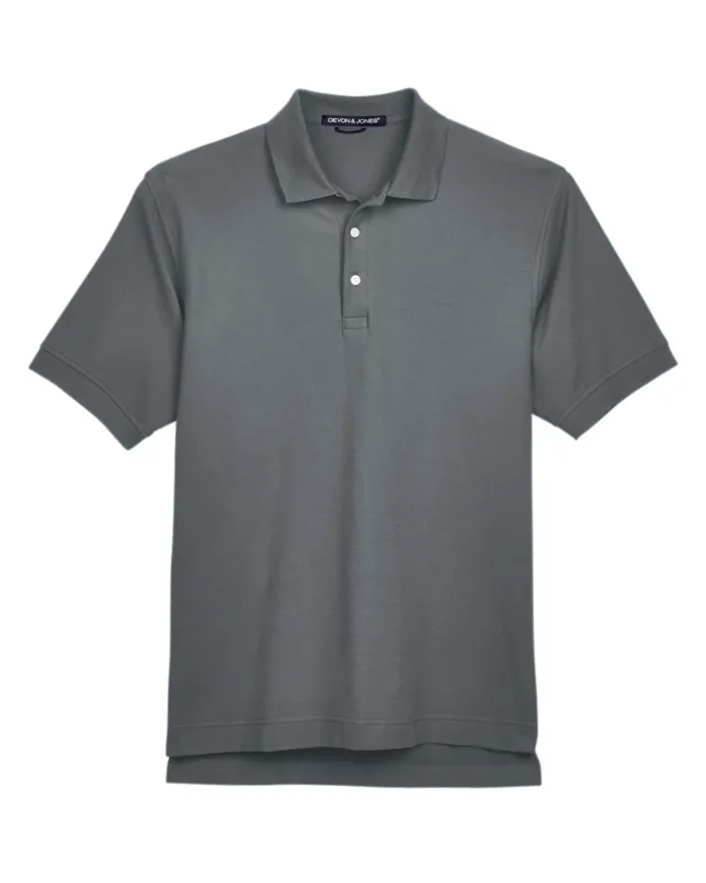 Devon & Jones Men's Pima Piqué Short-Sleeve Polo — view 17