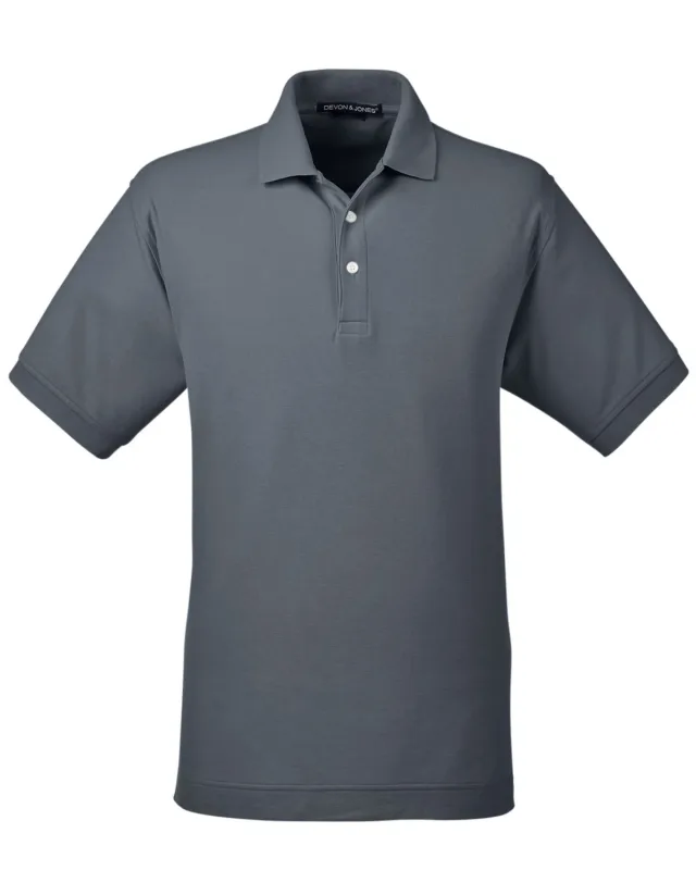 Devon & Jones Men's Pima Piqué Short-Sleeve Polo — view 19
