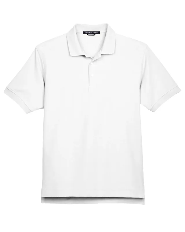 Devon & Jones Men's Pima Piqué Short-Sleeve Polo — view 3