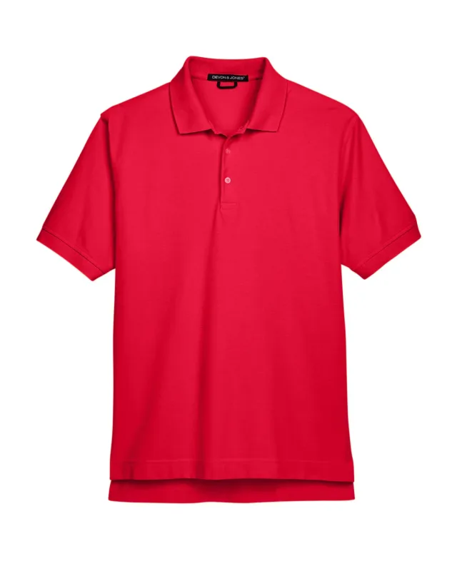 Devon & Jones Men's Pima Piqué Short-Sleeve Polo — view 45
