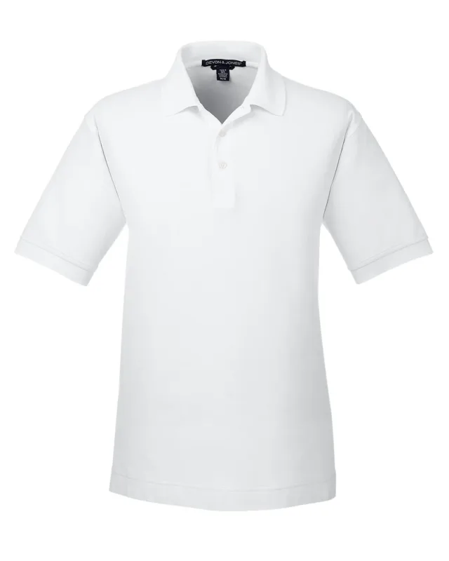 Devon & Jones Men's Pima Piqué Short-Sleeve Polo — view 5