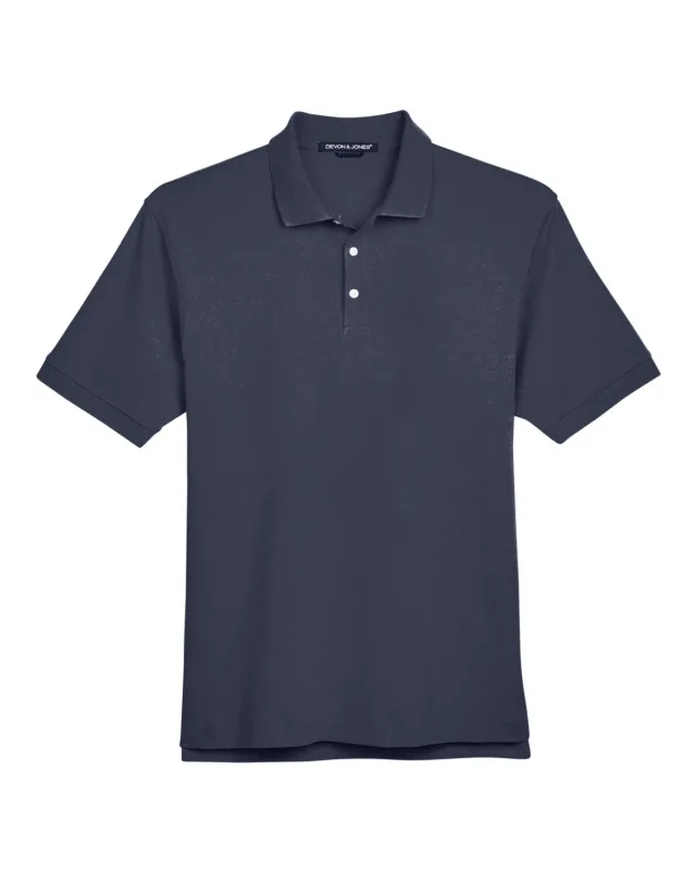 Devon & Jones Men's Solid Perfect Pima Interlock Polo — view 10