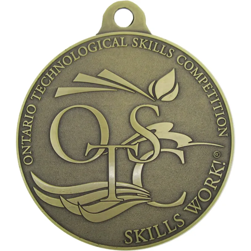 Diestruck Antiqued Medals: 1 1/4" DIA — view 3