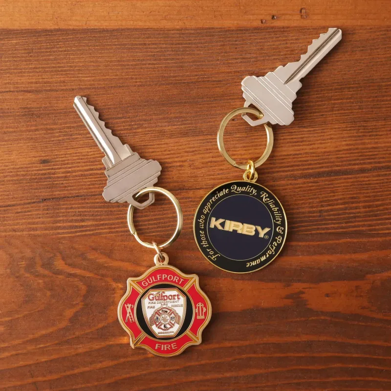 Diestruck Imitation Hard Enamel (EPOLA) Keychains: 2" W x 1" H — view 3