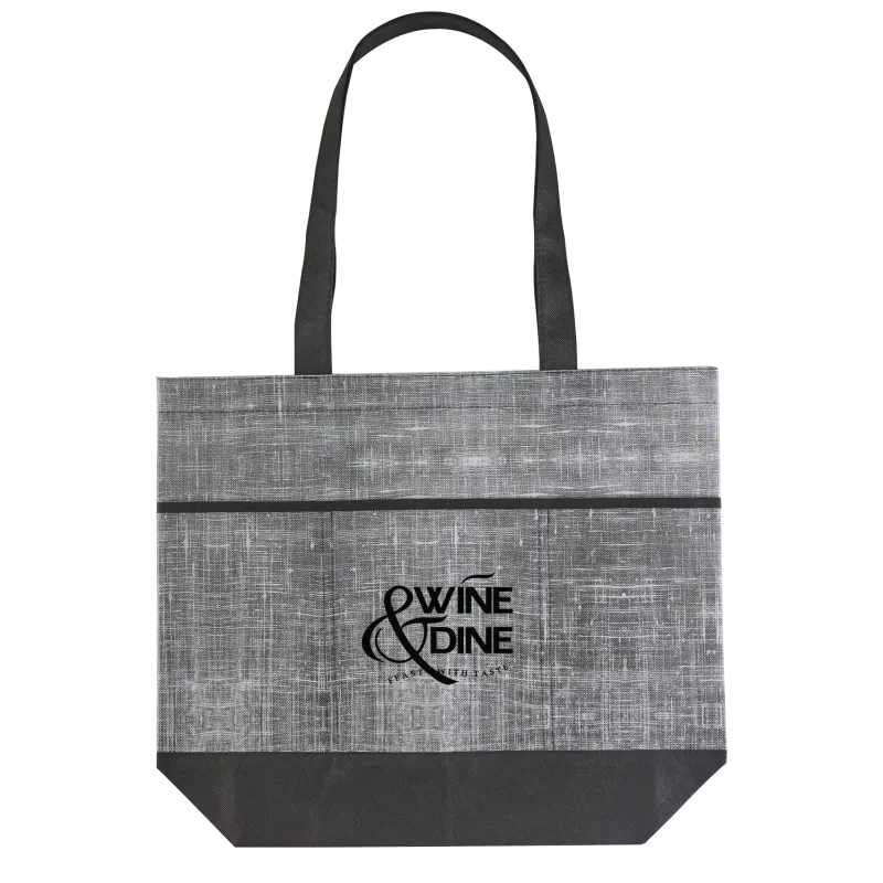 Custom Denim Look Non-Woven Tote — view 3