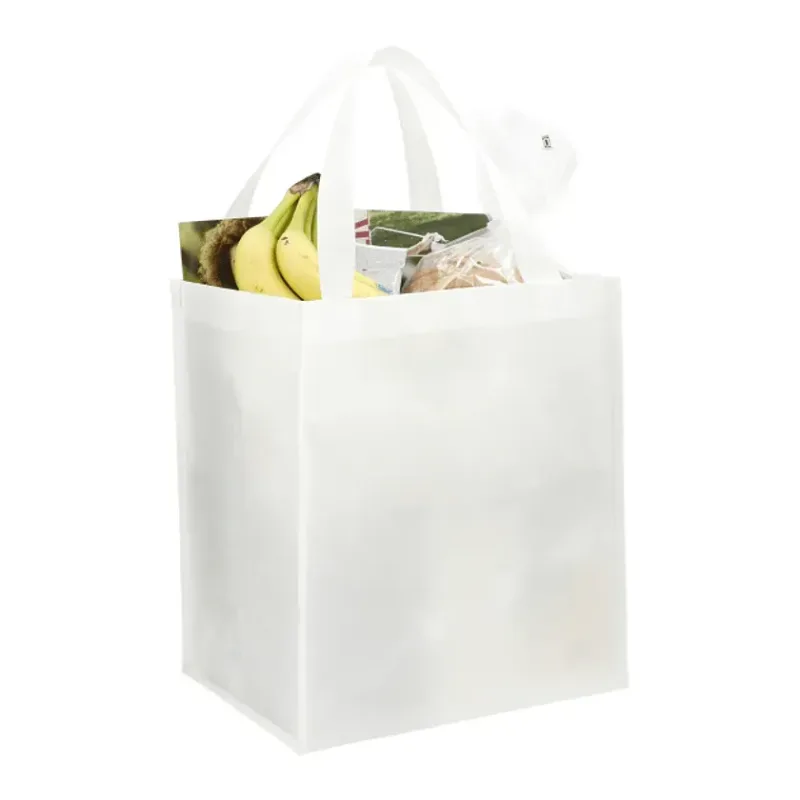 Custom Wipeable Grocery Tote with Bottom Board Support — view 13