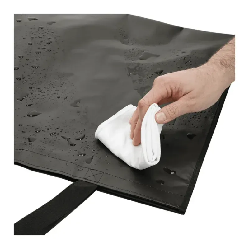 Custom Wipeable Grocery Tote with Bottom Board Support — view 2
