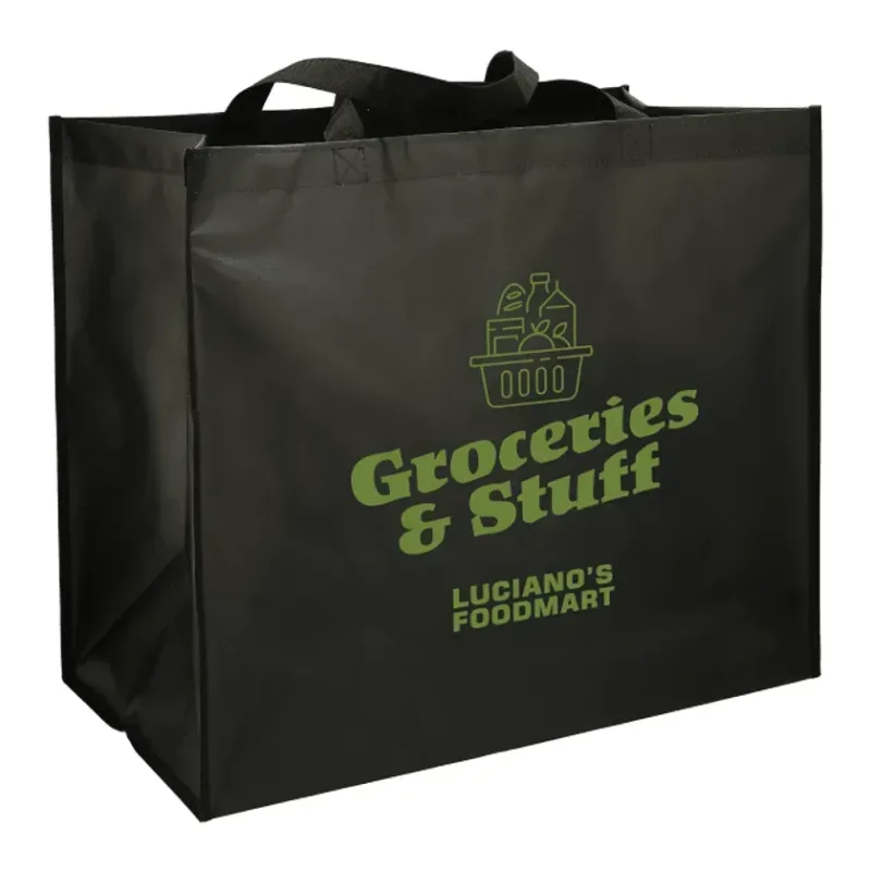 Custom Jumbo Laminated Tote with Plastic Bottom Board — view 6