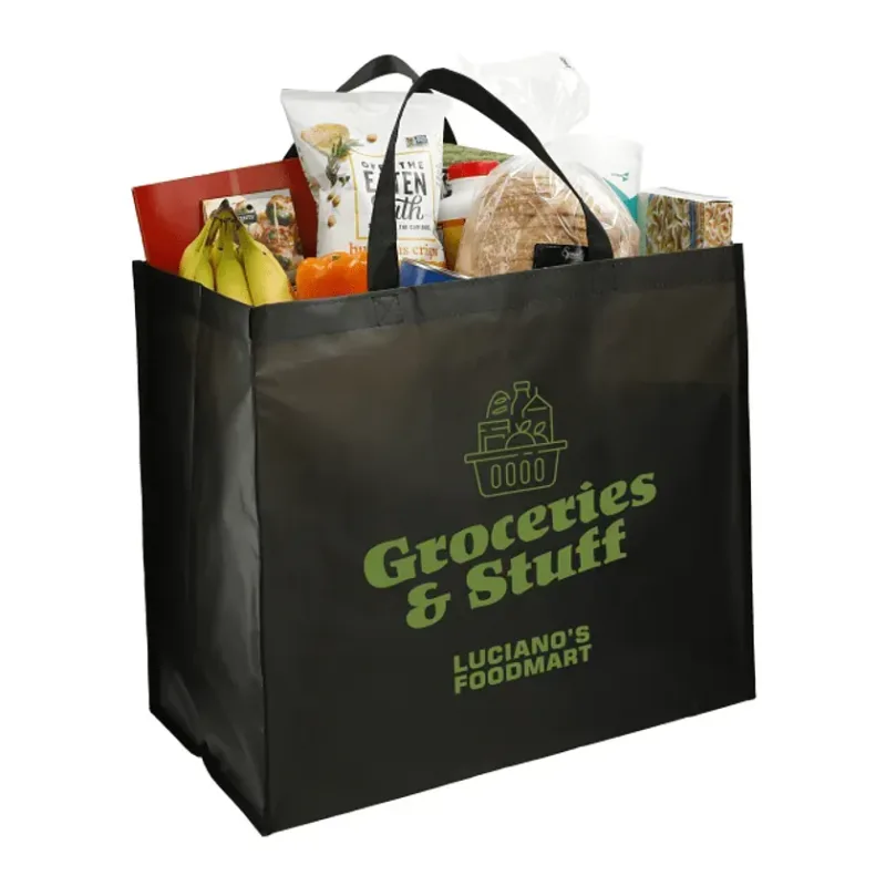 Custom Jumbo Laminated Tote with Plastic Bottom Board — view 7