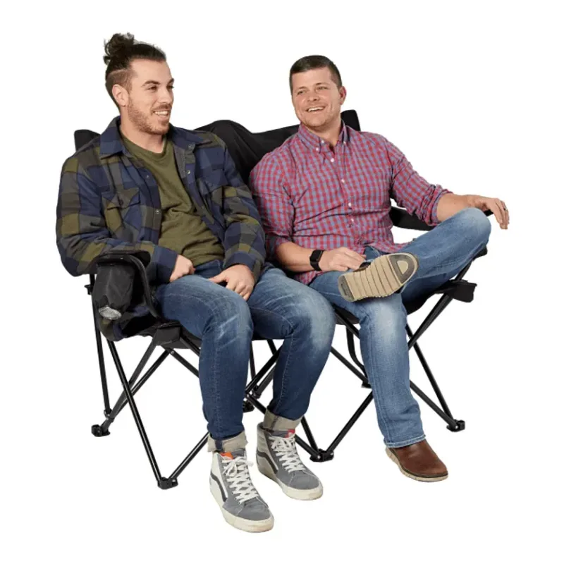 Custom Double Seater Folding Chair with Pouch — view 3