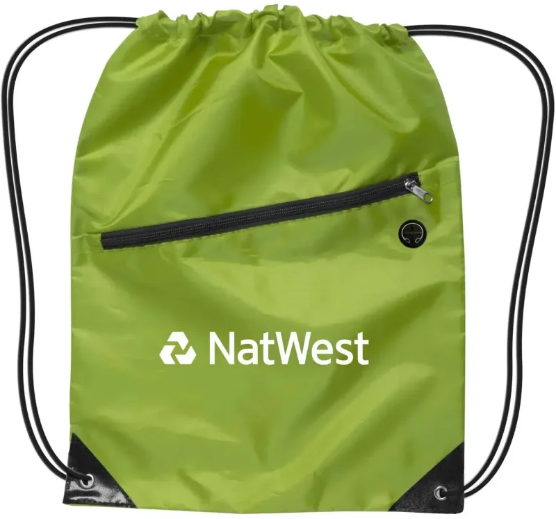 Custom Drawstring Backpack with Zipper — view 4
