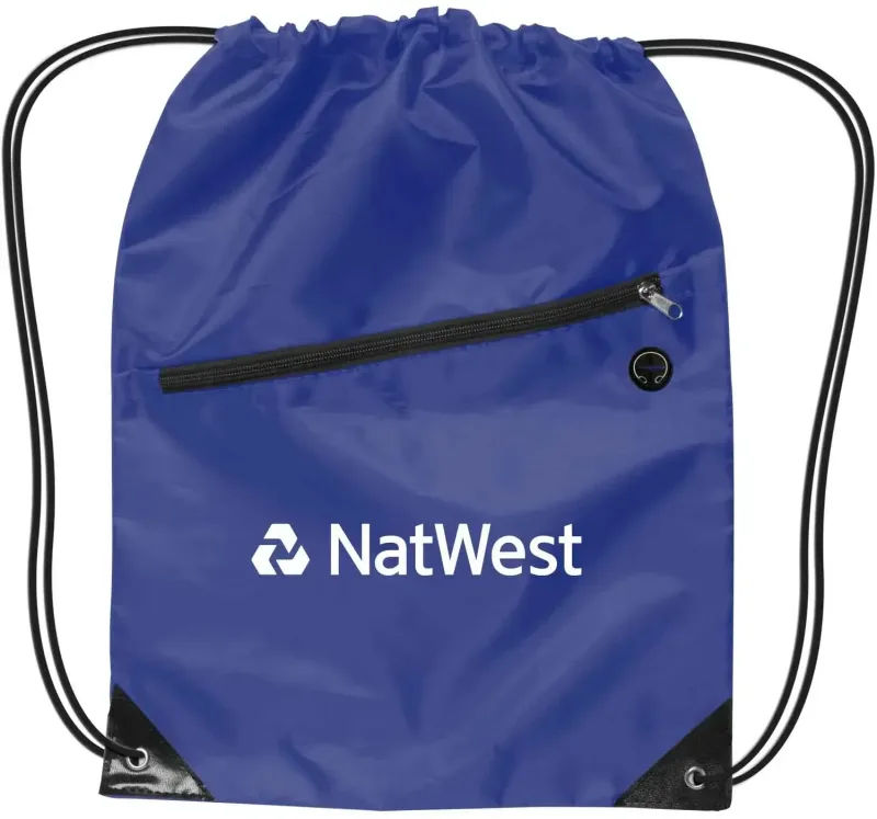 Custom Drawstring Backpack with Zipper — view 6