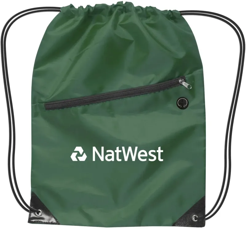 Custom Drawstring Backpack with Zipper — view 8