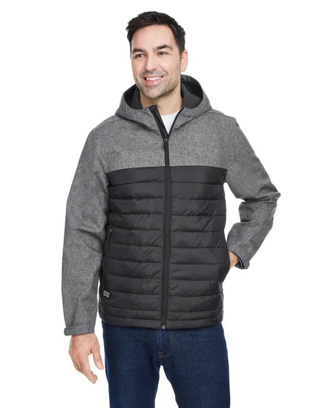 Dri Duck Men's Pinnacle Puffer Body Softshell Hooded Jacket — view 2