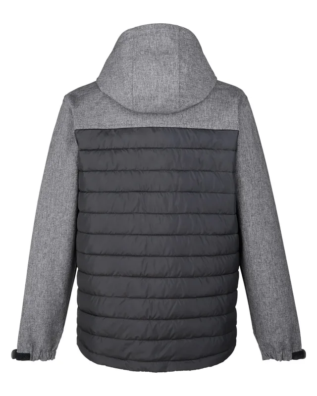 Dri Duck Men's Pinnacle Puffer Body Softshell Hooded Jacket — view 3
