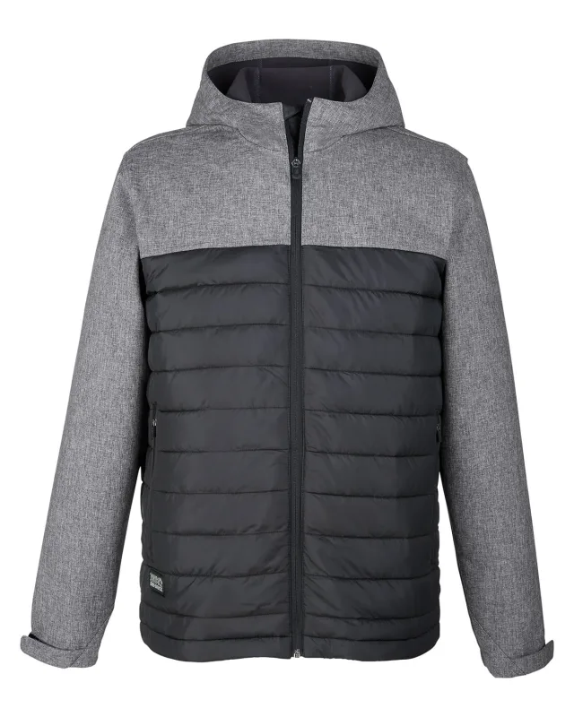 Dri Duck Men's Pinnacle Puffer Body Softshell Hooded Jacket — view 6