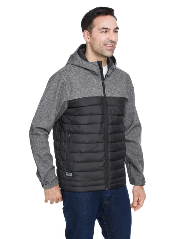 Dri Duck Men's Pinnacle Puffer Body Softshell Hooded Jacket — view 7