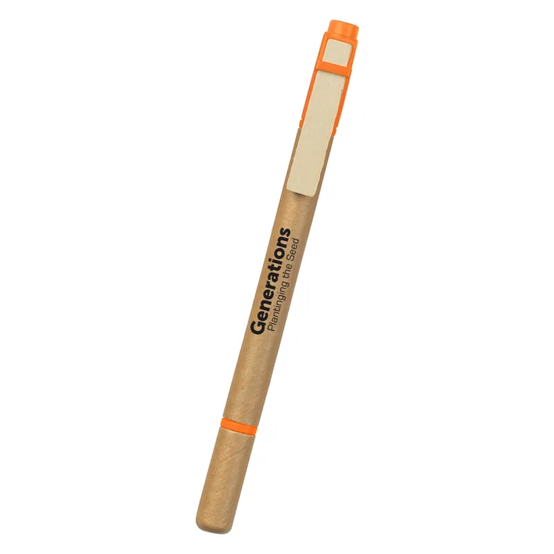 Dual Function Eco-Inspired Pen With Highlighter — view 2