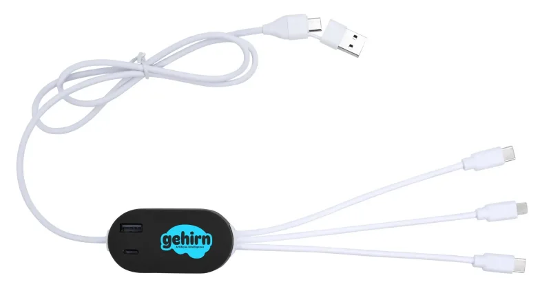 DualLink Charging Cable 2A with USB Hub — view 2