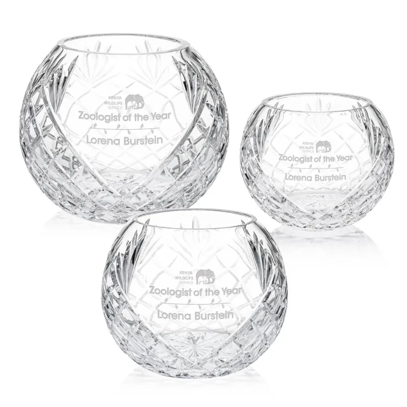 Crystal Logo Dunwich Vase - Premium Corporate Gift