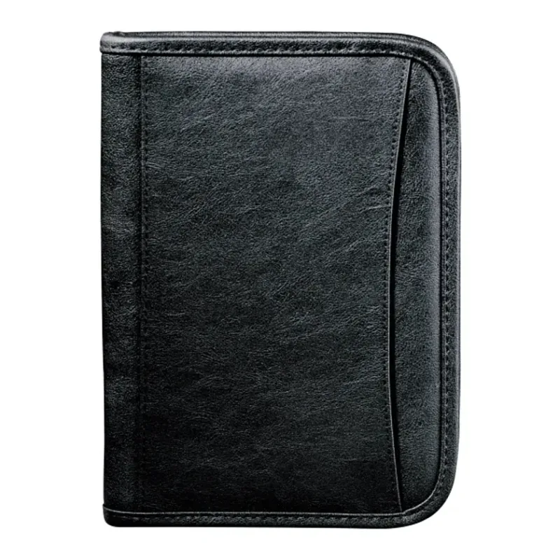 Custom Branded DuraHyde Jr. Zippered Padfolio with Notepad - 5"x8" — view 3