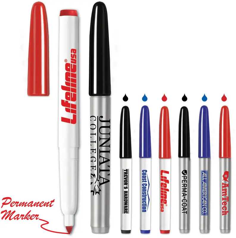 USA-Certified Permanent Fine-Point Marker with Custom Logo Imprint for Promotional Use