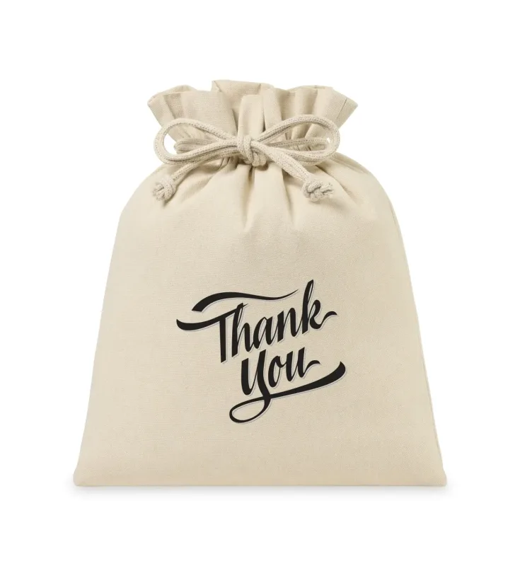 Eco-conscious Canvas Drawstring Gift Bag - Large — view 4