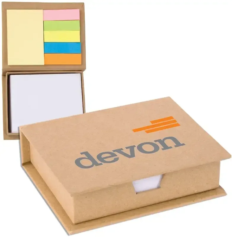 Eco-Recycled Memo Case with Sticky Notes