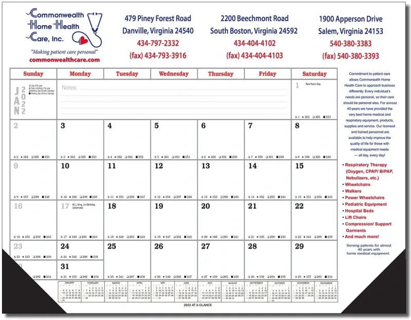 Economy Desk Pad Blotter Calendar — view 3