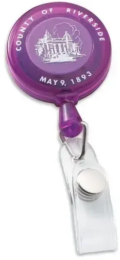 Economy Round Retractable Badge Holder