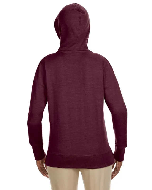 econscious Ladies' Heathered Full-Zip Hooded Sweatshirt — view 10