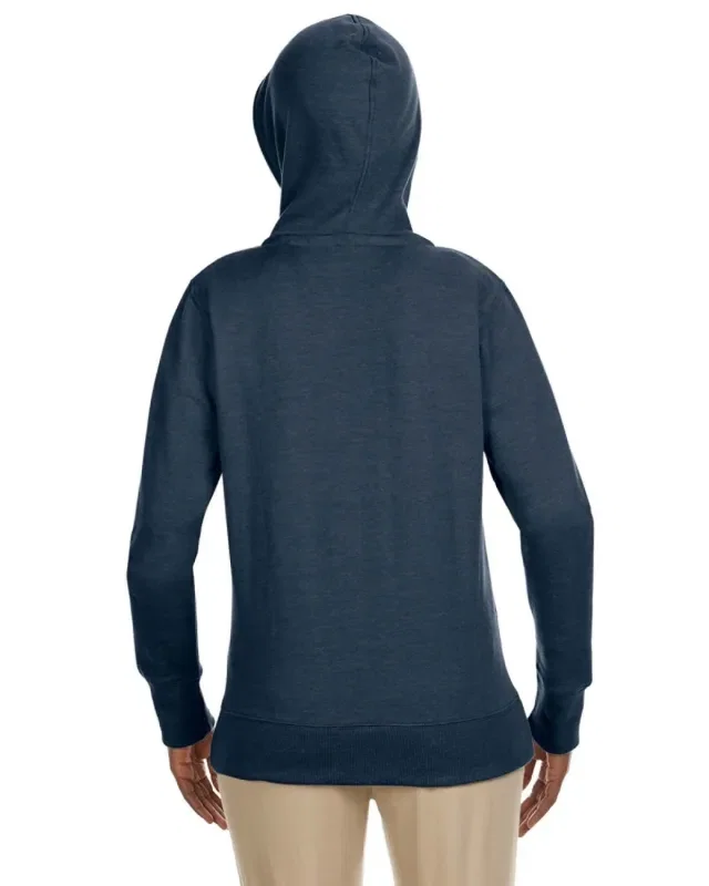 econscious Ladies' Heathered Full-Zip Hooded Sweatshirt — view 7