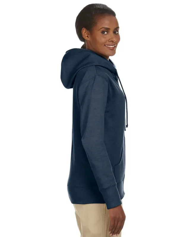 econscious Ladies' Heathered Full-Zip Hooded Sweatshirt — view 9
