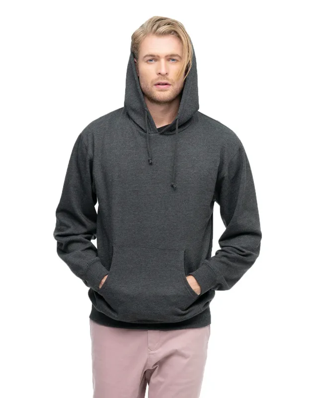 econscious Unisex Heathered Fleece Pullover Hooded Sweatshirt — view 2