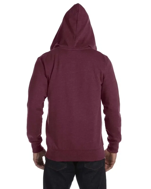 econscious Unisex Heathered Full-Zip Hooded Sweatshirt — view 10