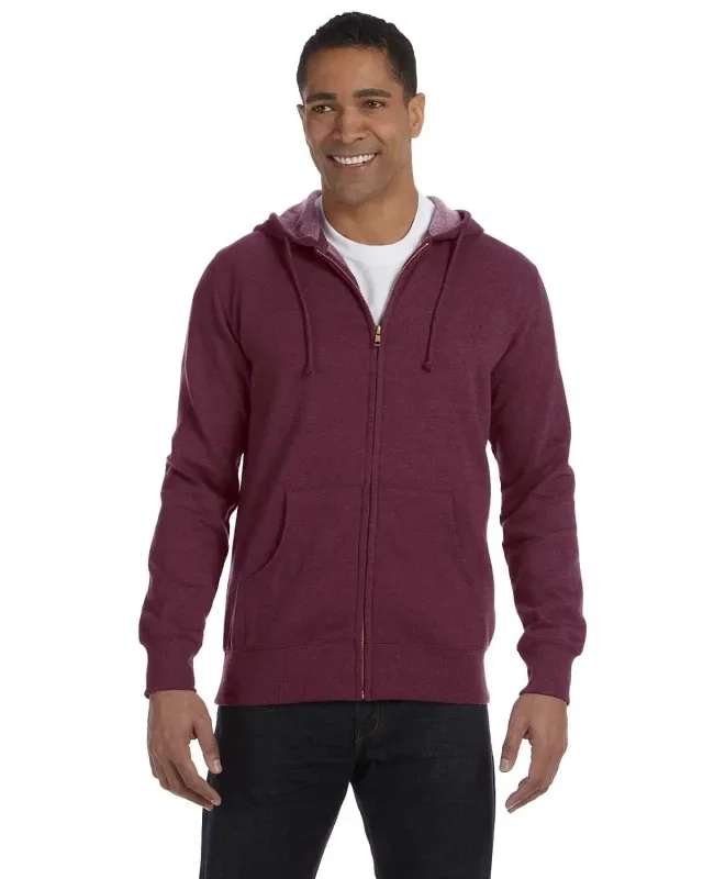 econscious Unisex Heathered Full-Zip Hooded Sweatshirt — view 11