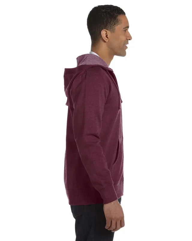 econscious Unisex Heathered Full-Zip Hooded Sweatshirt — view 12