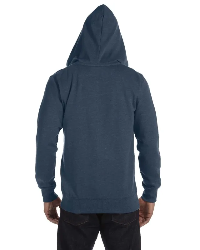 econscious Unisex Heathered Full-Zip Hooded Sweatshirt — view 4