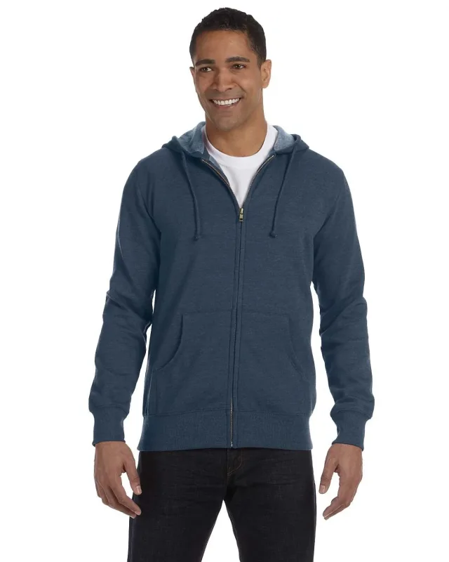 econscious Unisex Heathered Full-Zip Hooded Sweatshirt — view 5