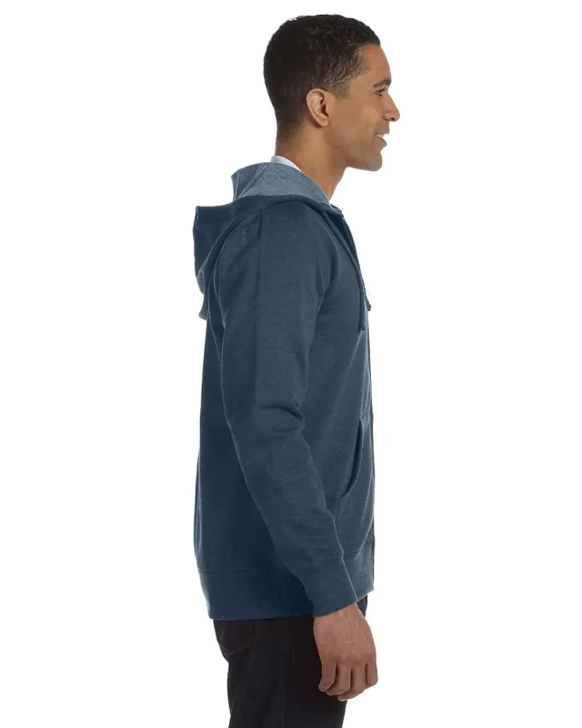econscious Unisex Heathered Full-Zip Hooded Sweatshirt — view 6
