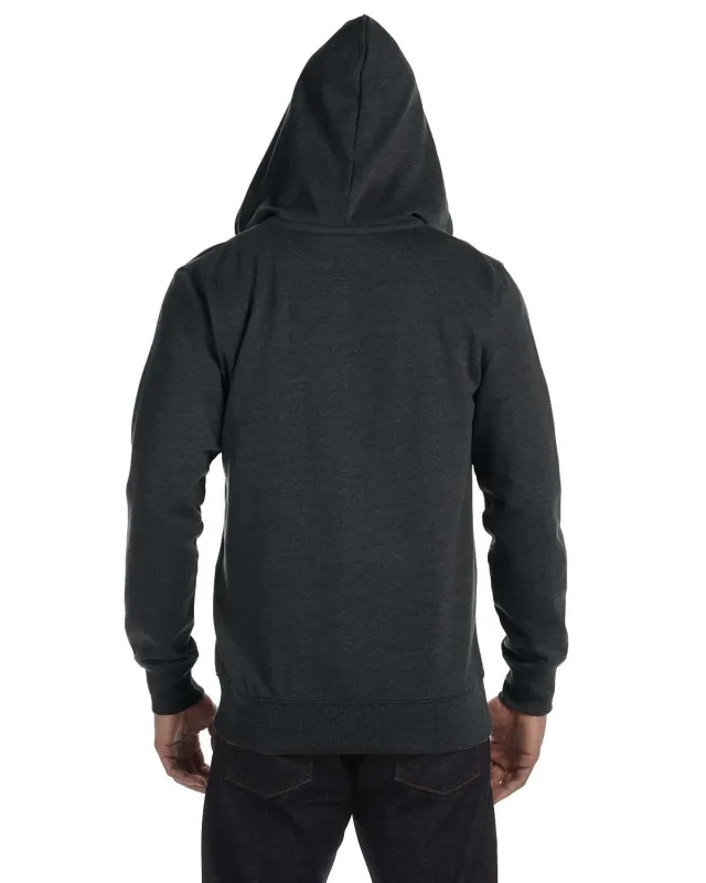 econscious Unisex Heathered Full-Zip Hooded Sweatshirt — view 7