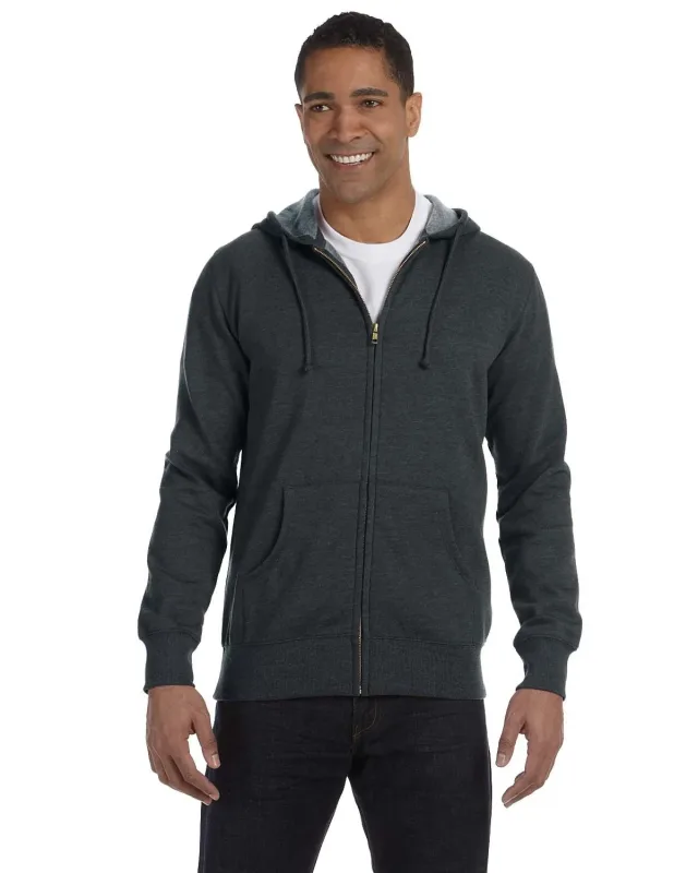 econscious Unisex Heathered Full-Zip Hooded Sweatshirt — view 8