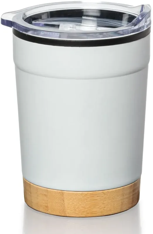 Eduardo 12oz Double-Wall Tumbler with Sliding Lid & Bamboo Base — view 12