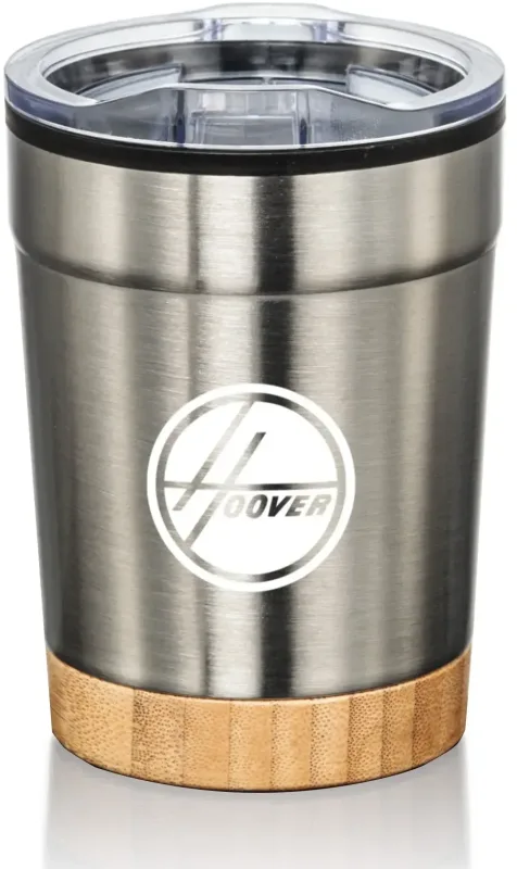 Eduardo 12oz Double-Wall Tumbler with Sliding Lid & Bamboo Base — view 4