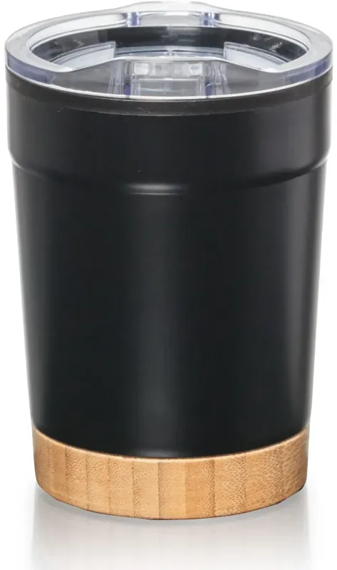 Eduardo 12oz Double-Wall Tumbler with Sliding Lid & Bamboo Base — view 6
